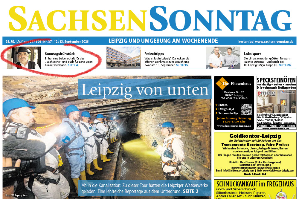 Sachsen Sonntag Lene Voigt Gesellschaft und Klaus Petermann