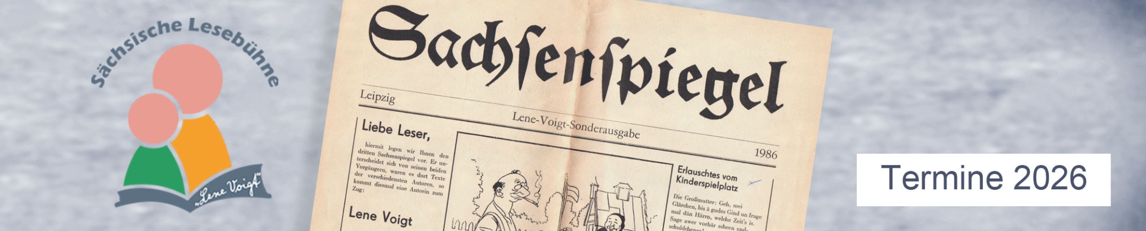 Termine für 2026 Sächsichen Lesebühne der Lene Voigt Gesellschaft mit vielen Interessanten Themen